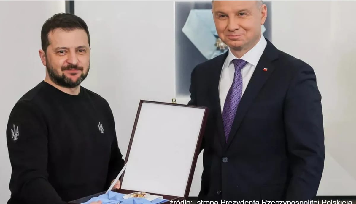 „Tak nie umiały zachować się polskie władze w 1939 r.” Andrzej Duda wyjaśnia, czemu przyznał Order Orła Białego Zełenskiemu Zdjęcie główne wpisu