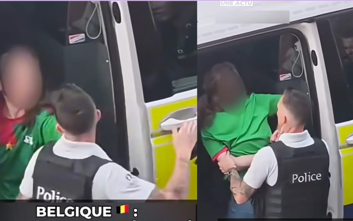 Skutą kajdankami kobietę uderza w twarz i siłą wpycha do radiowozu. Skandal w belgijskiej policji Zdjęcie główne wpisu