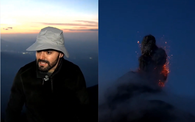 Erupcja wulkanu podczas streama. Nagrali wybuch Fuego ze szczytu sąsiedniej góry Zdjęcie główne wpisu