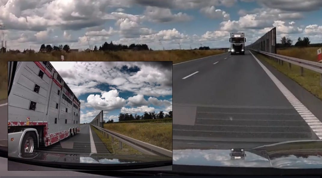 Cud, że nikt nie zginął. Kierowca TIR-a celowo zjechał na pas jadącego z naprzeciwka auta [WIDEO] Zdjęcie główne wpisu