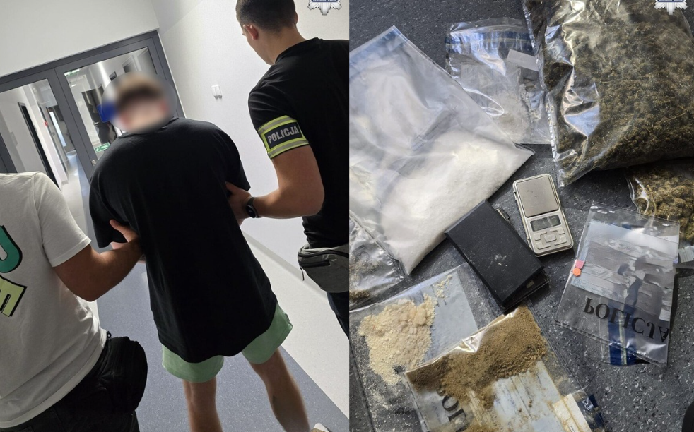 Zatrzymali Teslę do kontroli, a skończyło się na blisko 1,5 kg narkotyków i czterech zatrzymanych Zdjęcie główne wpisu