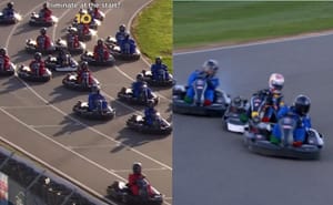64 pozycje zyskał w trakcie pierwszego okrążenia. Max Verstappen vs 100 amatorów na gokartach Zdjęcie główne wpisu