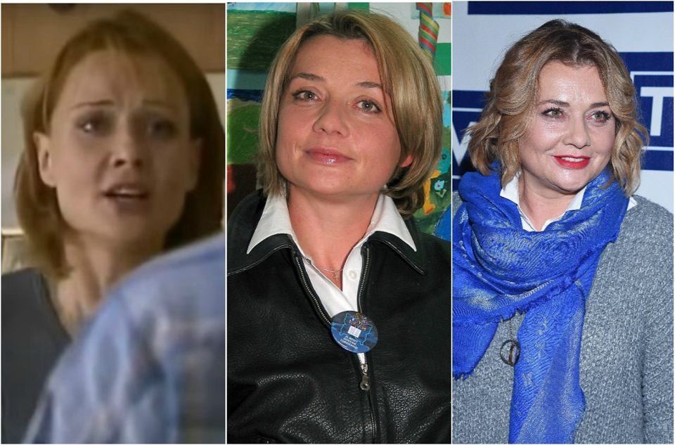 Małgorzata Ostrowska-Królikowska, serialowa Grażyna Lubicz, w latach 1997, 2003 i obecnie.