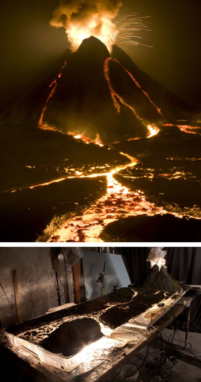 13 Erupcja wulkanu na makiecie