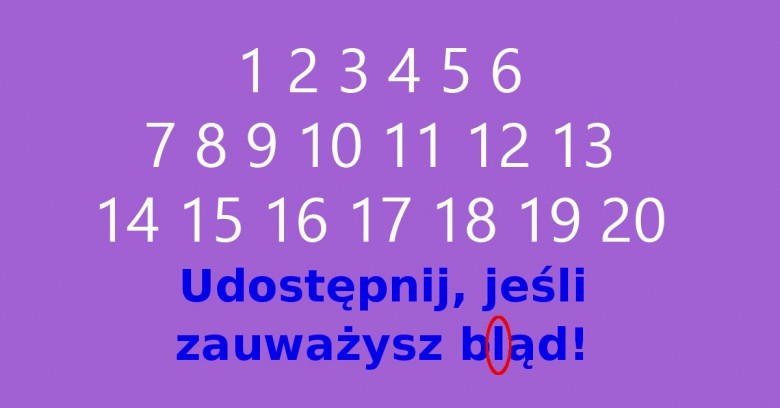 To wcale nie w liczbach tkwi błąd!