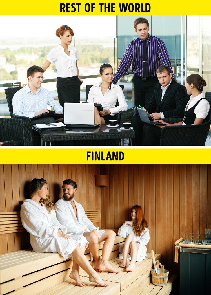 13. Spotkania biznesowe w saunie, Finlandia