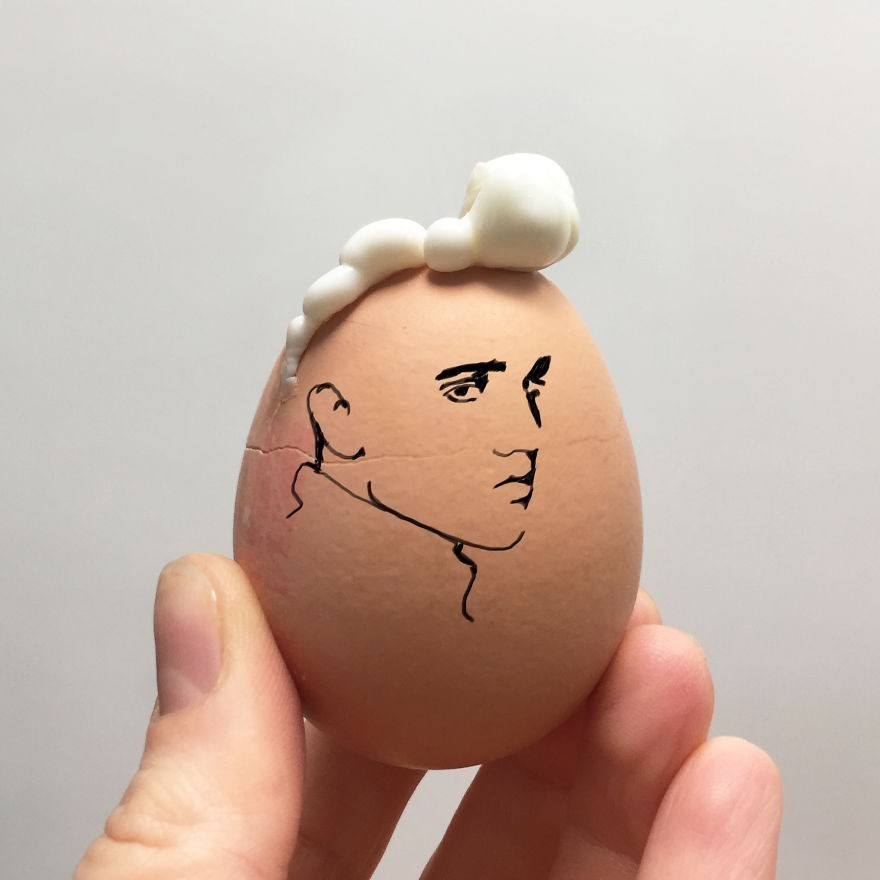 Fryzura z jajem