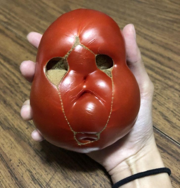 "Mój pomidor chyba chce mi coś powiedzieć."