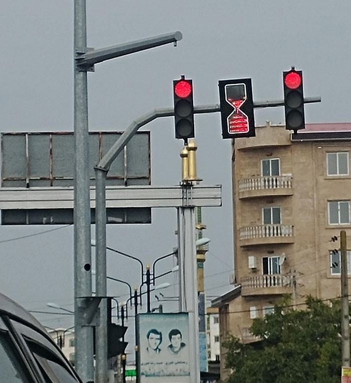 Sygnalizacja świetlna w kształcie klepsydry
