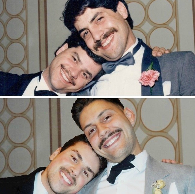 15. "Můj táta a jeho přítel před 30 lety vs já a jeho syn dnes"