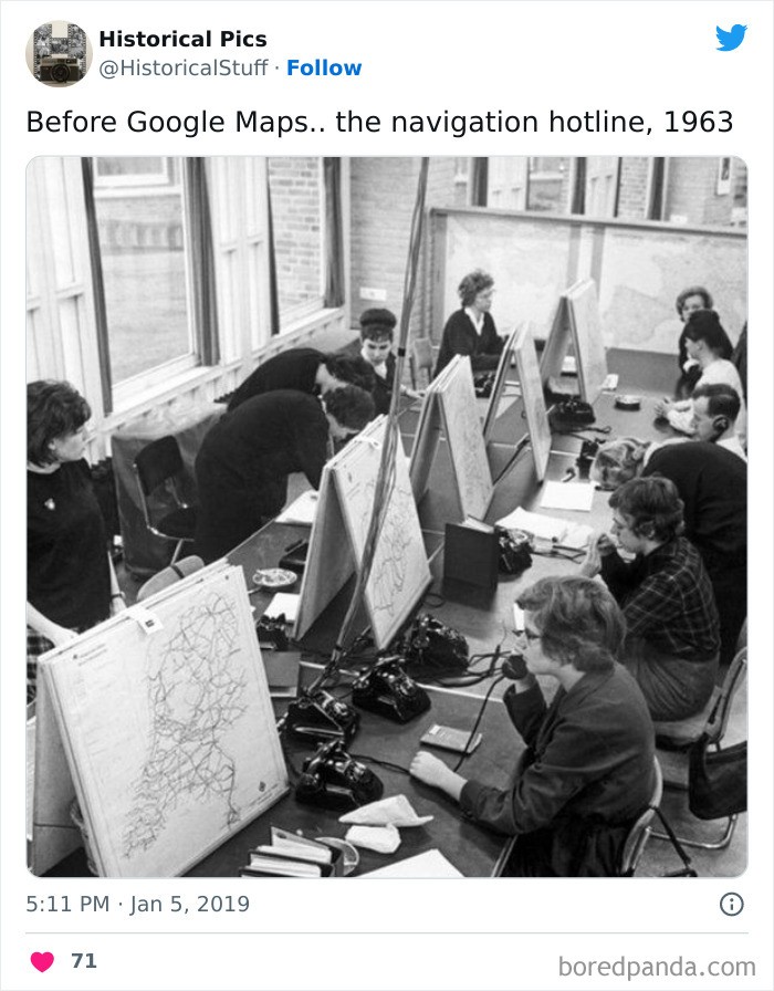Przed erą Map Google... centrum nawigacyjne, 1963