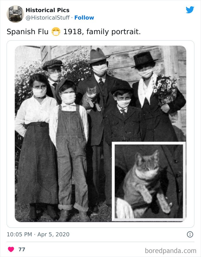 Rodzinny portret podczas pandemii grypy hiszpanki, 1918