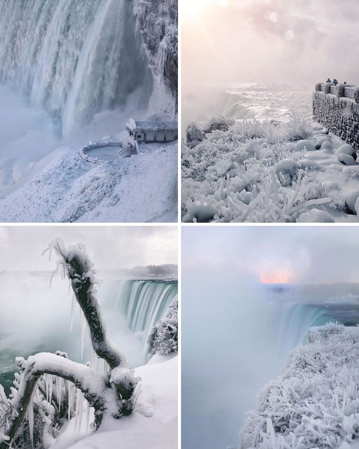 "Wodospad Niagara w zimie"