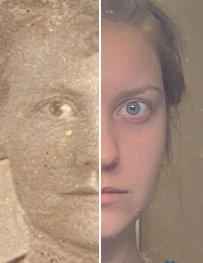 8. "Co zmieniło się w ciągu 122 lat? Znalazłam zdjęcie mojej prababci. Wydawało mi się, że wygląda znajomo."