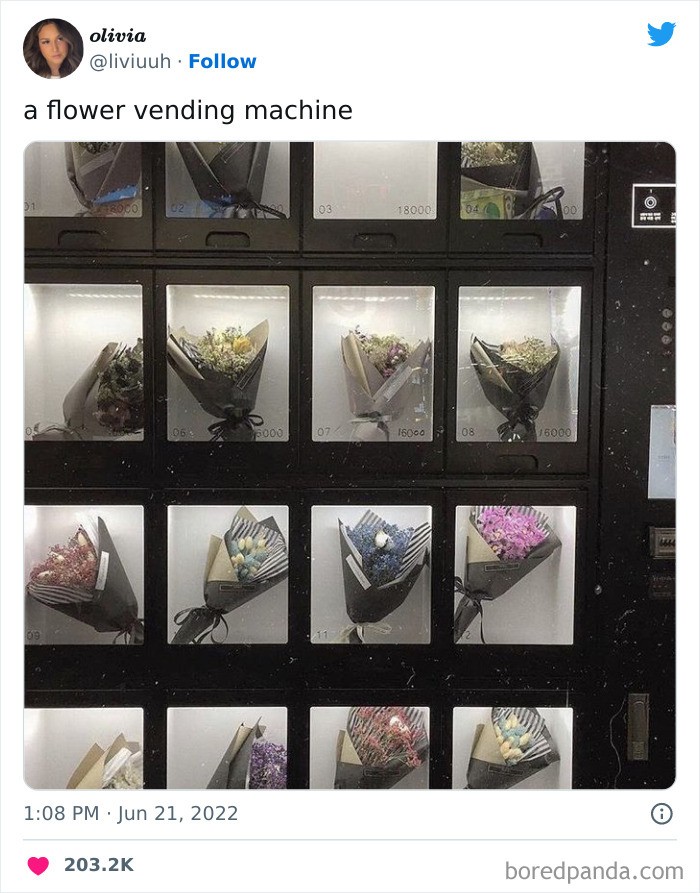 "Automat sprzedający kwiaty"