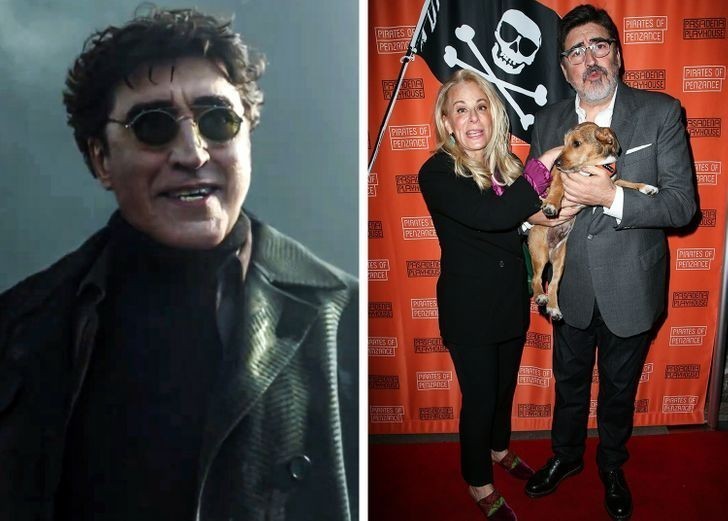 15. Alfred Molina, który po 17 latach postanowił znów zmierzyć się ze Spider-Manem, ma słabość do piesków.