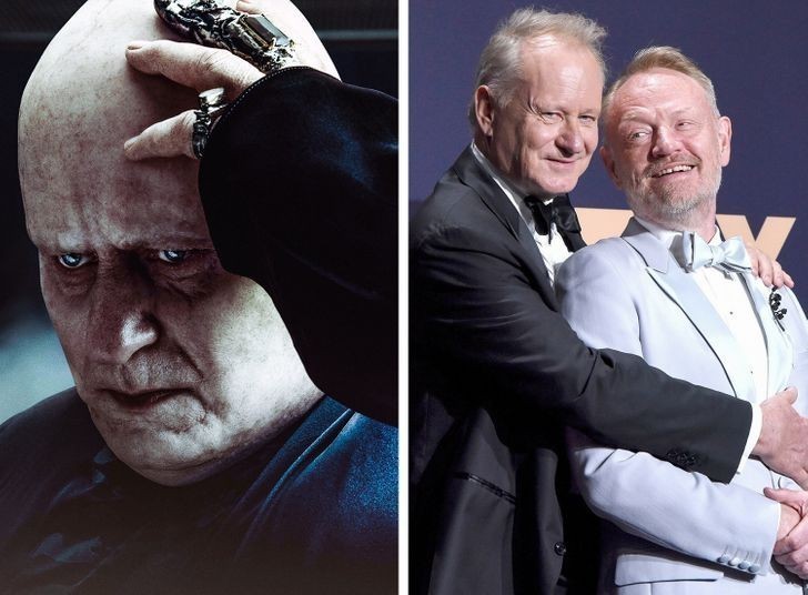 3. Gdy Stellan Skarsgård nie kąpie się w czarnej substancji i nie lewituje, robi bardziej zwyczajne rzeczy. Na przykład wspólne zdjęcia z Jaredem Harrisem.