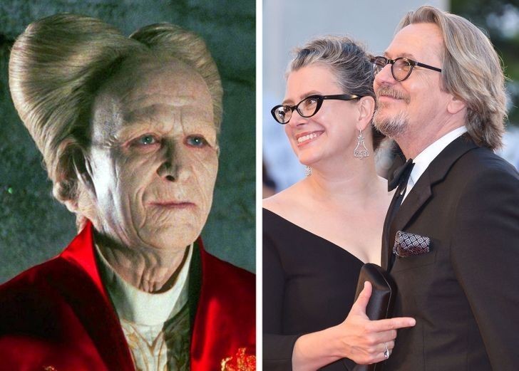 8. Oprócz grania antagonistów w wielu filmach, Gary Oldman wciela się też w rolę kochającego męża i ojca.