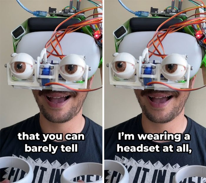 "Wydrukowałem oczy do mojego zestawu VR."