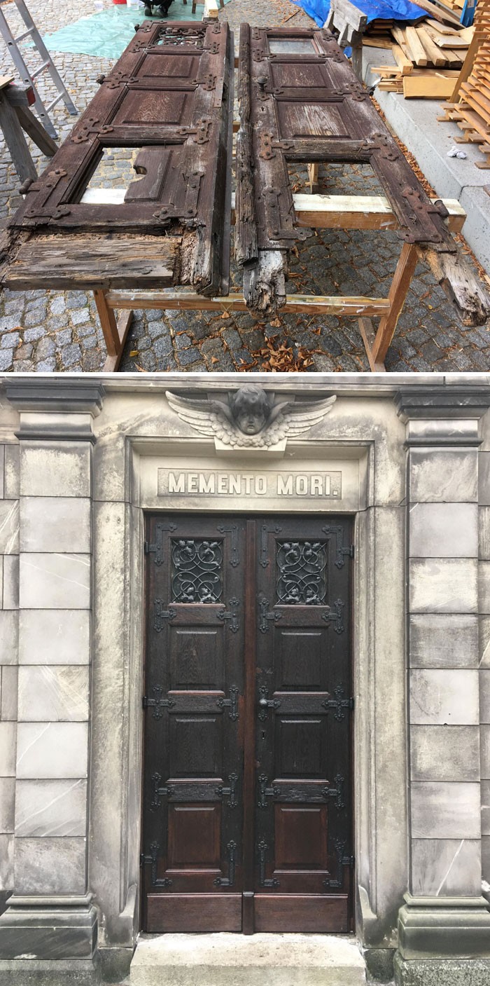 "Zabytkowe drzwi mauzoleum przywrócone do oryginalnego stanu"