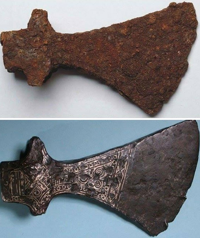 "Oczyszczony obuch topora wikingów z X-XI wieku"