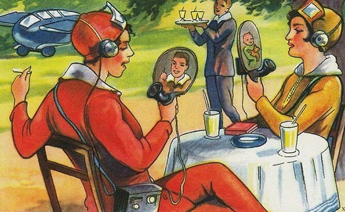 Wizja przyszłości. Obraz namalowany w latach 30. XX wieku