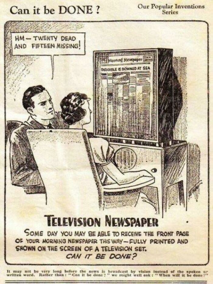 Telegazeta - któregoś dnia możesz być w stanie przeczytać okładkę porannej gazety na ekranie swojego telewizora.