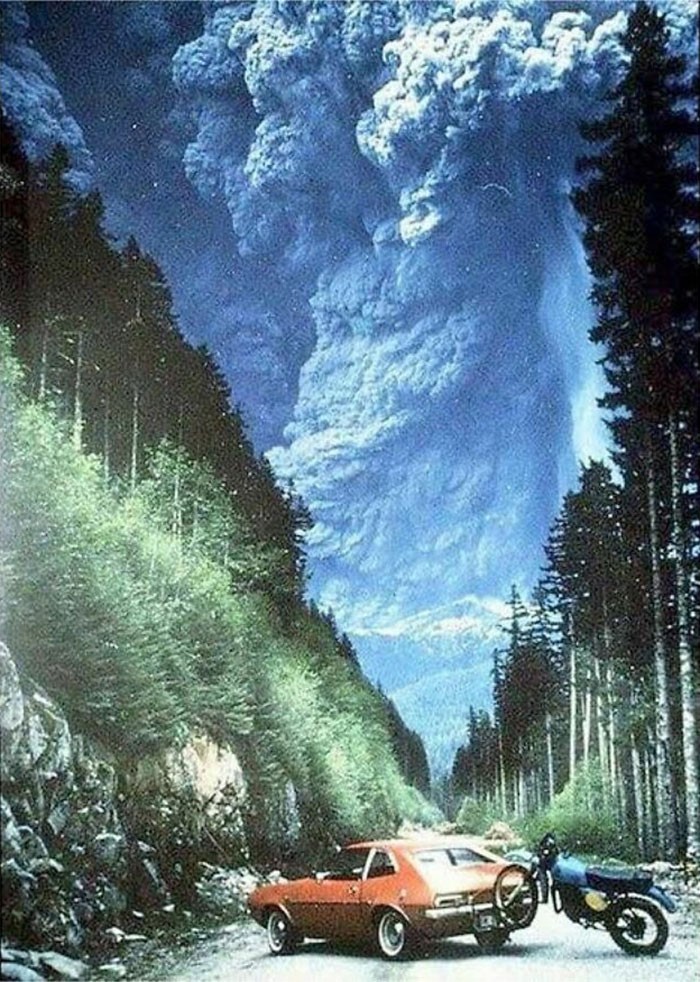 "Erupcja wulkanu Mount St. Helens. Rok 1980."