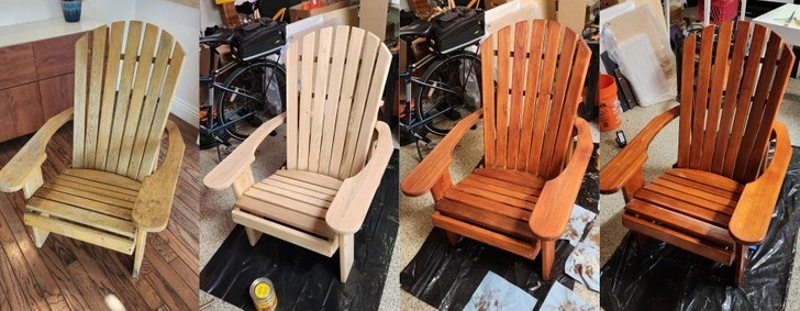 "Odnowiłem krzesła ogrodowe."
