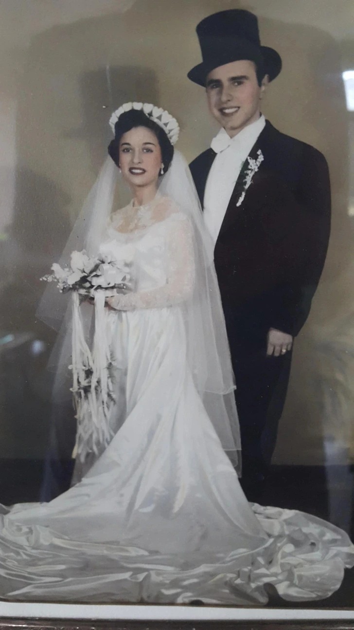 Moi dziadkowie w dniu ślubu, 1950, Nowy Jork"