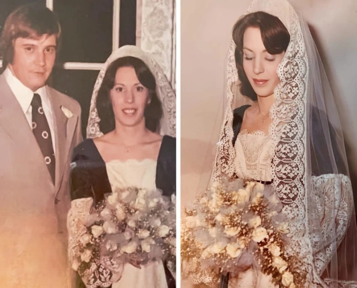 "Moi dziadkowie w dniu ich ślubu w latach 70."