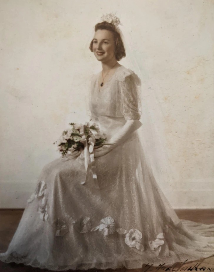"Ślubny portret mojej babci w 1941 roku"