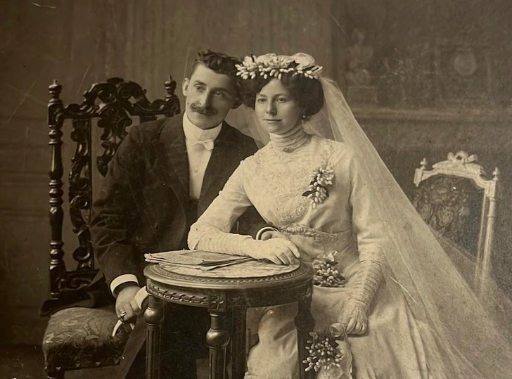 Moi pra-pradziadkowie w dniu ślubu, Belgia, 1911"