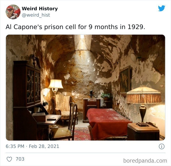 Cela, w której Al Capone spędził 9 miesięcy w 1929 roku