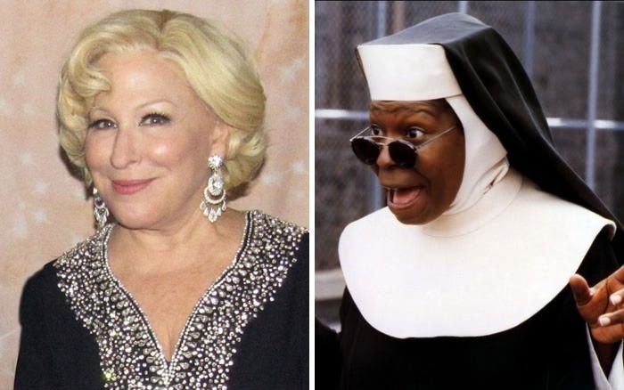 Bette Midler vs Whoopi Goldberg - Siostra Mary Clarence, "Zakonnica w przebraniu"