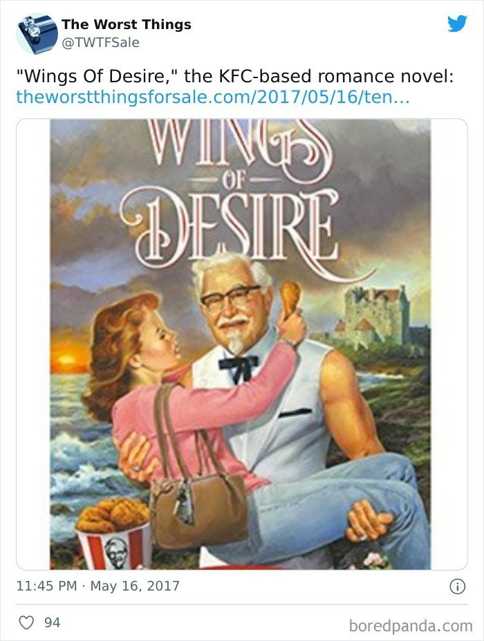"'Skrzydełka pożądania,' romans oparty na KFC:"