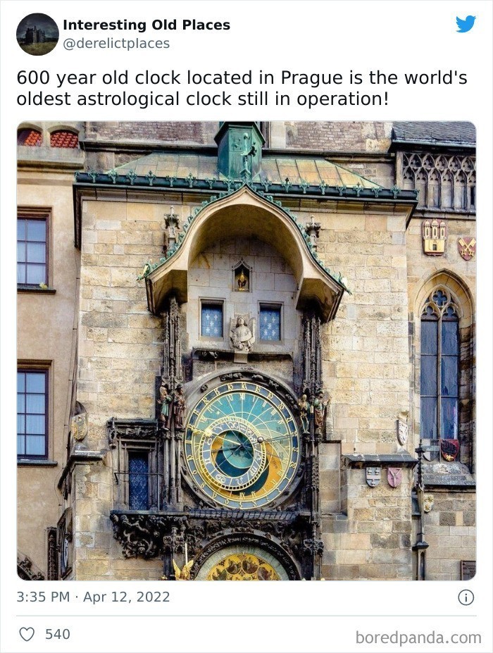 "600-letni zegar w Pradze to najstarszy działający astrologiczny zegar na świecie."
