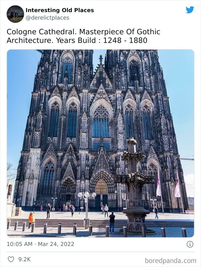 "Katedra w Kolonii. Perełka architektury gotyckiej. Budowa trwała od 1248 do 1880 roku."