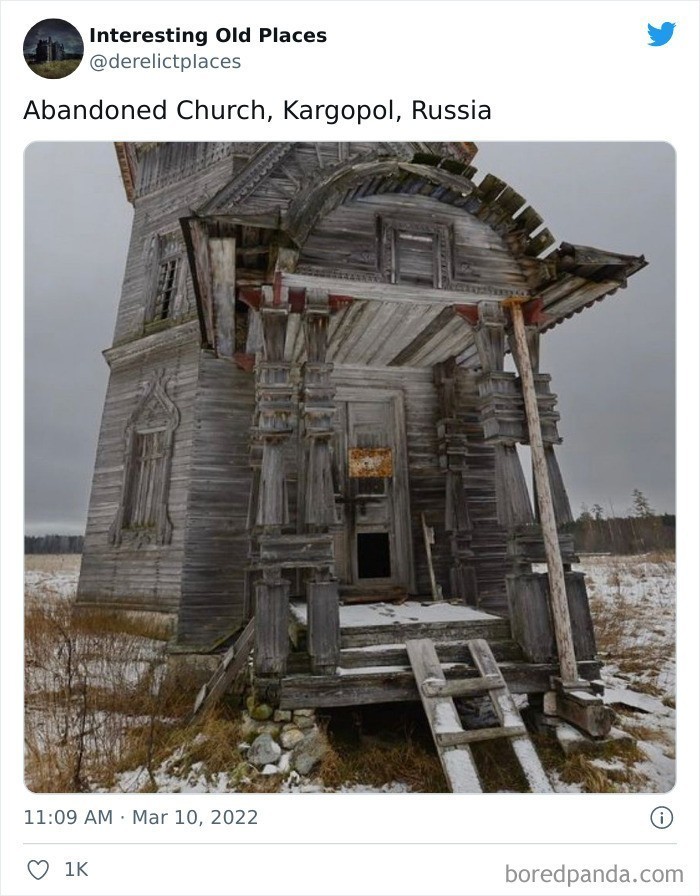 "Opuszczony kościół, Kargopol, Rosja"