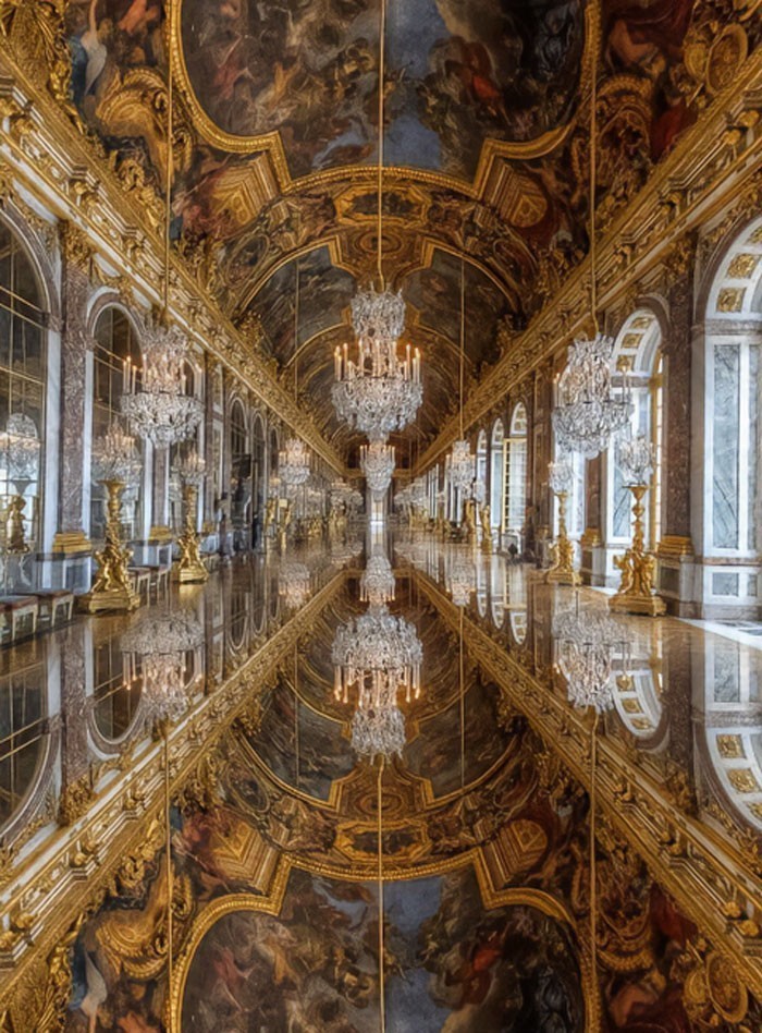 Sala luster, pałac w Wersalu, Francja