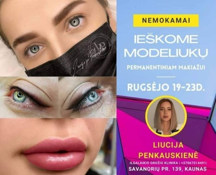 "Reklama makijażu permanentnego"