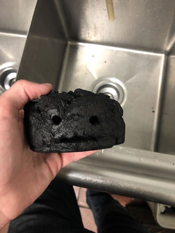 "Ktoś zostawił pudding chlebowy w kącie piecyka na pięć dni. Oto mój nowy pupil, Charlie."