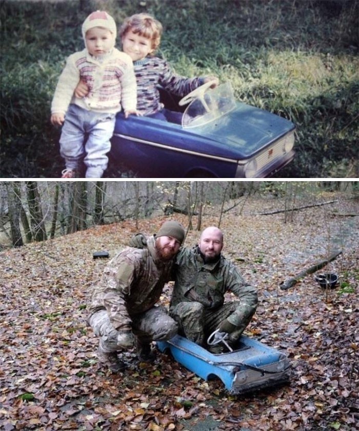 Po 30 latach bracia wrócili do Czarnobyla, a ich stara zabawka wciąż na nich czekała.