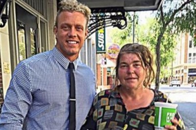 Co tydzień jadł obiad z bezdomną kobietą! Zaszokowała go przyznając się na co wydaje każdy grosz!  