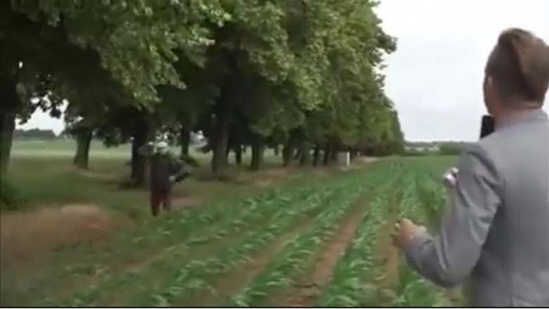 Co z tego, że z telewizji jak w szkodę lezie! Karol Okrasa przegoniony z pola podczas kręcenia programu!