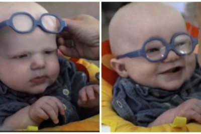 Cudowne! 4 miesięczna dziewczynka z uszkodzonym wzrokiem zobaczyła pierwszy raz swoją mamę!