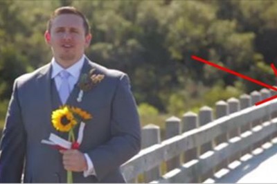 Do dnia ślubu nie widział sukni ślubnej swojej żony! Gdy się odwraca głośno wybucha śmiechem!