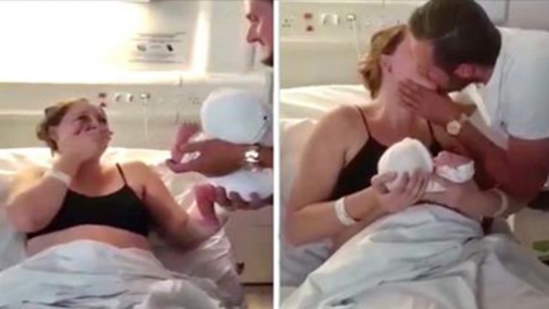 Mama bierze pierwszy raz na ręce noworodka! Gdy widzi napis na jego śpioszkach to wstrzymuje oddech!