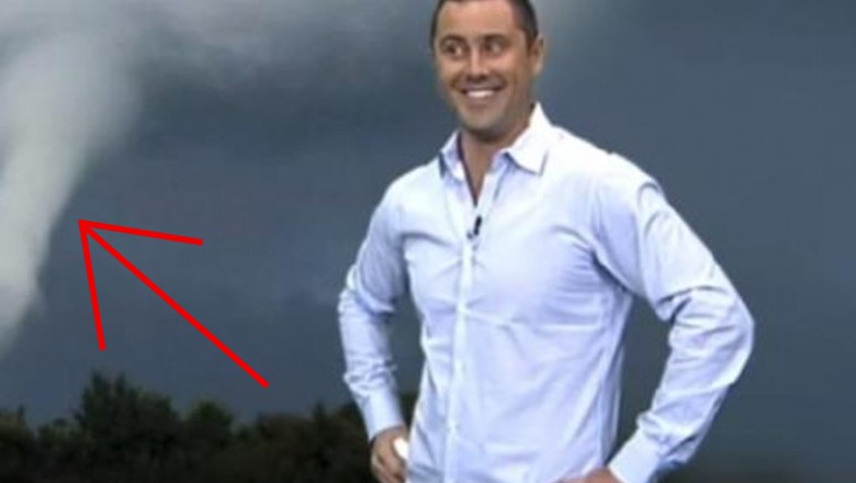 Prezenter pogody zorientował się że tornado ma kształt TEGO! Gdy zrobili zbliżenie wszyscy zaniemówili!