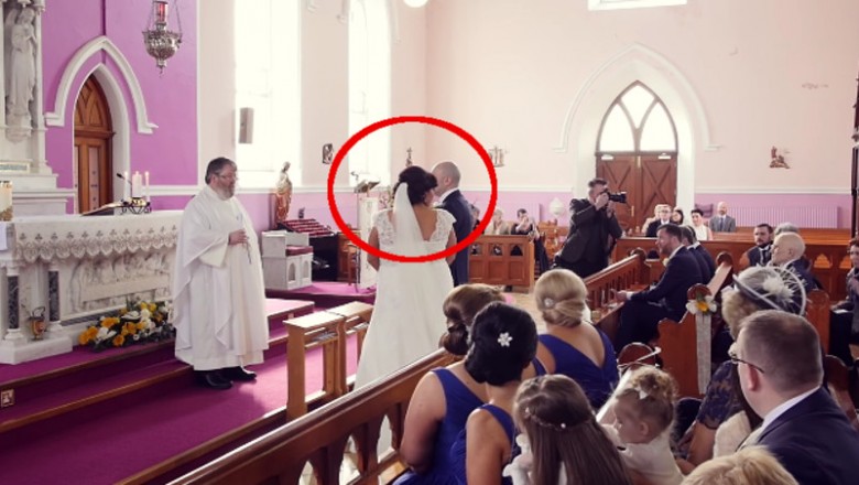 Przerwali ślub, bo słyszą krzyk z tylnych ławek! Panna młoda odwraca się i wybucha płaczem na ten widok!